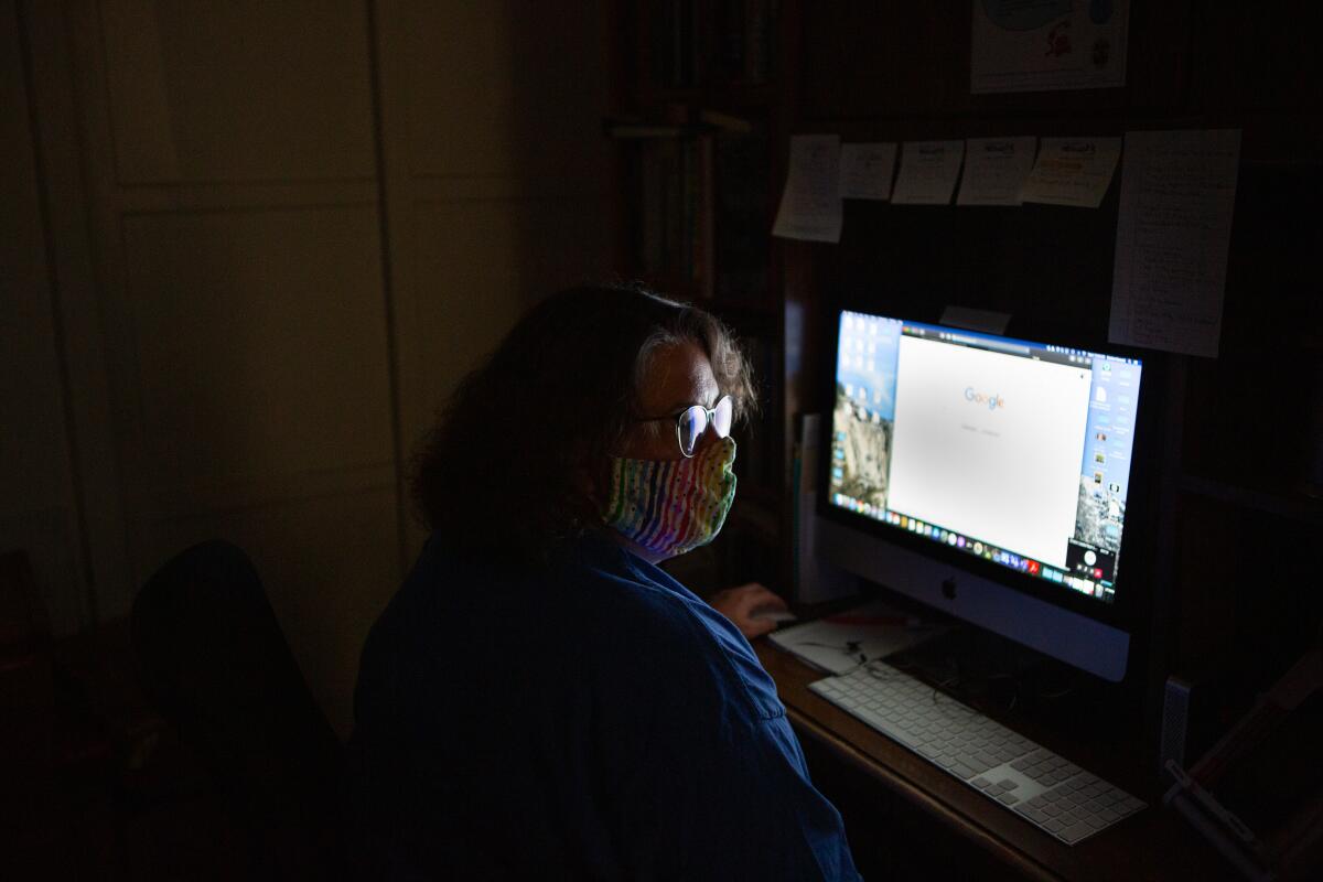 Denice Nossett, a senior librarian, volunteered to be a coronavirus contact tracing team leader.