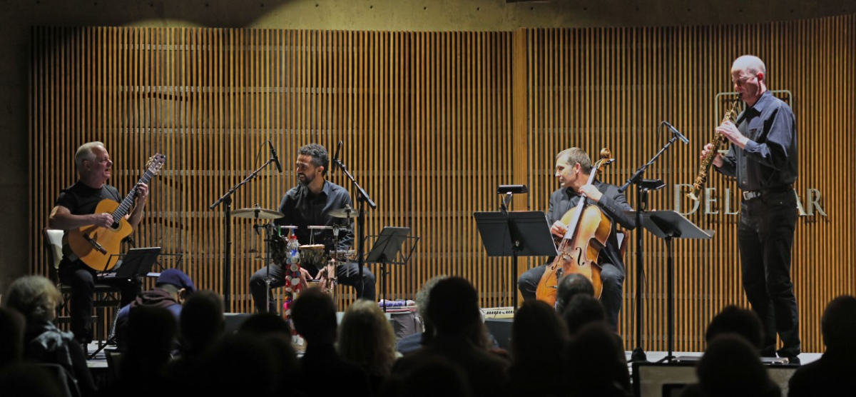 Quarteto Nuevo performing at the Del Mar Foundation’s First Thursdays event held Jan. 5.