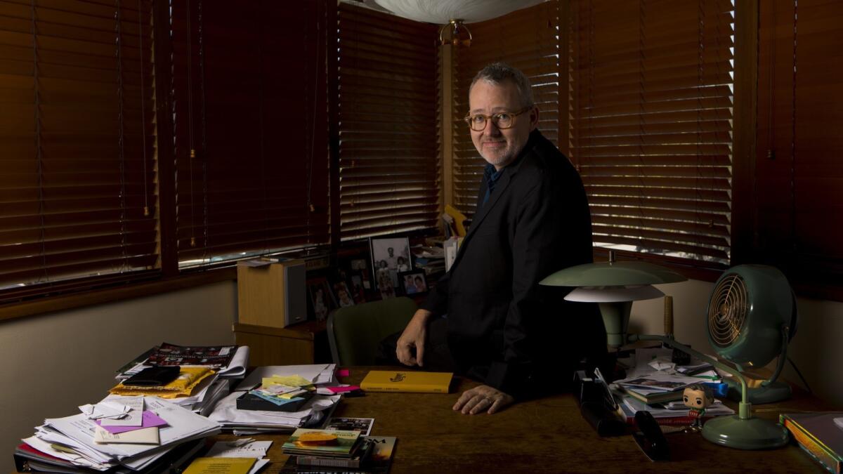 Oscar-winning documentary filmmaker Morgan Neville at his office in Los Angeles on Oct. 19.