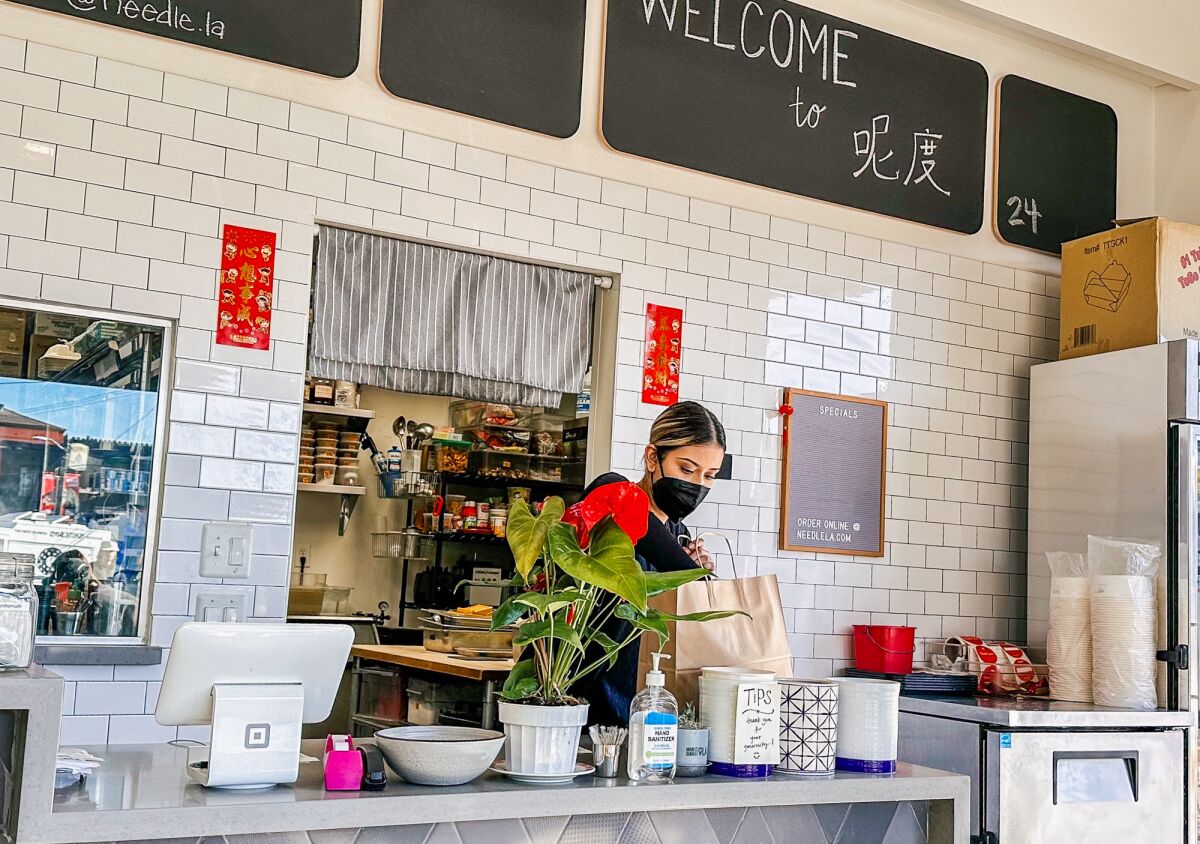 The ordering counter at Needle in Silver Lake.