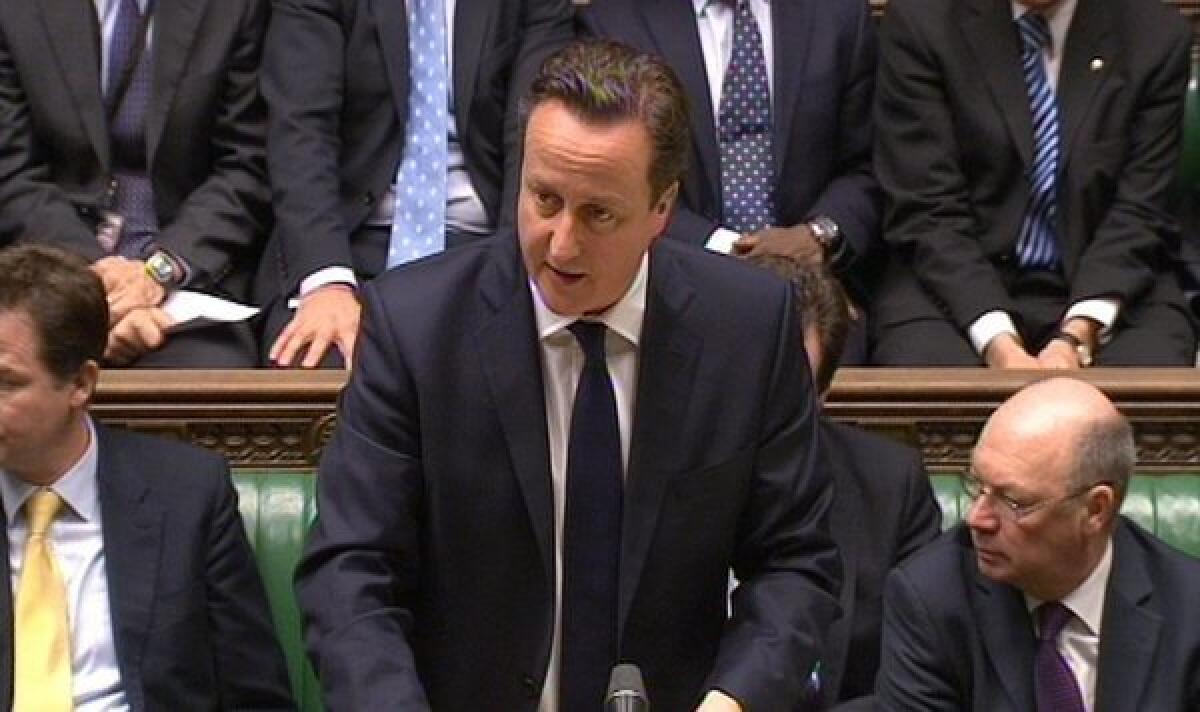 Prime Minister David Cameron updates lawmakers Friday about the hostage crisis in Algeria.