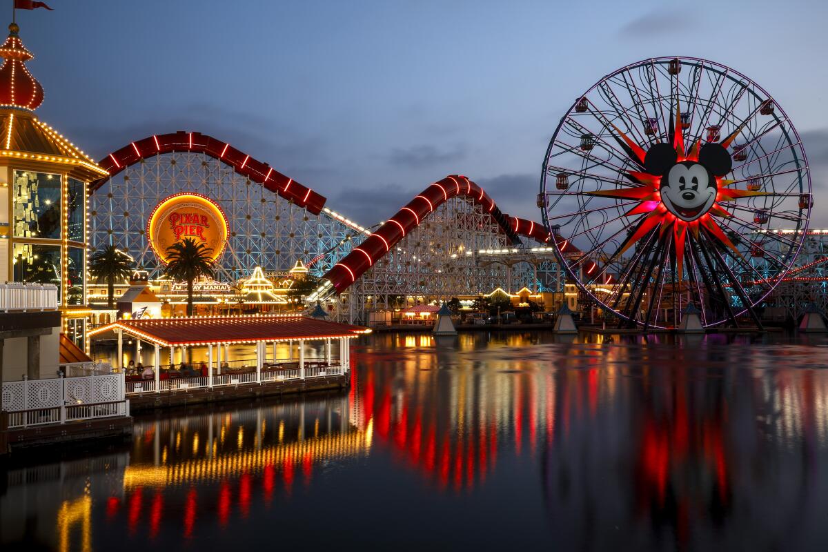 Pixar Pier at Disney California Adventure Park, 2018.