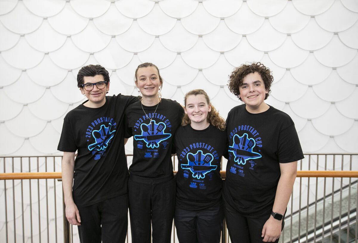 Newport Harbor High School students at 2023 ProStart Cup.
