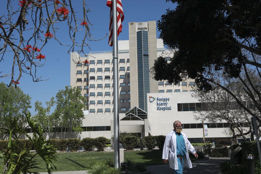 View of Scripps Memorial Hospital in Hillcrest on Monday, May 3, 2021.(Photo by Sandy Huffaker for The San Diego Union-Tribune)