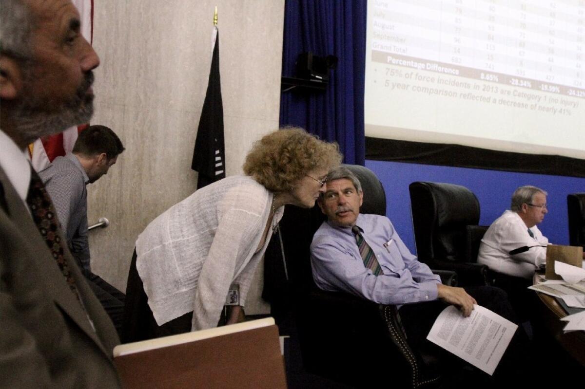 Los Angeles County Supervisor Zev Yaroslavsky at the board's meeting Tuesday at the Kenneth Hahn Hall of Administration.