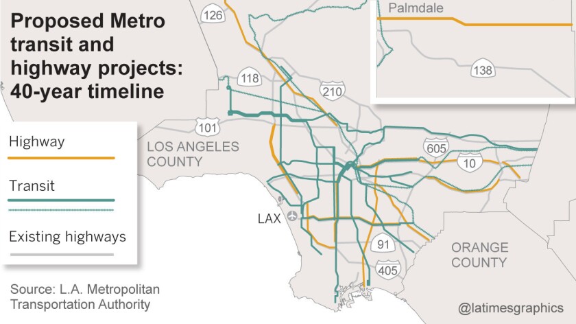 Metro's half-cent sales tax increase would fund more than two dozen highway and transit projects across the county over the first four decades.