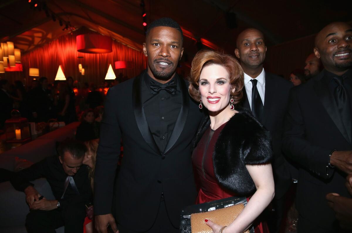 Actor Jamie Foxx and actress Kat Kramer attend the Weinstein Company and Netflix Golden Globe Party at the Beverly Hilton Hotel on Jan. 10, 2016, in Beverly Hills.