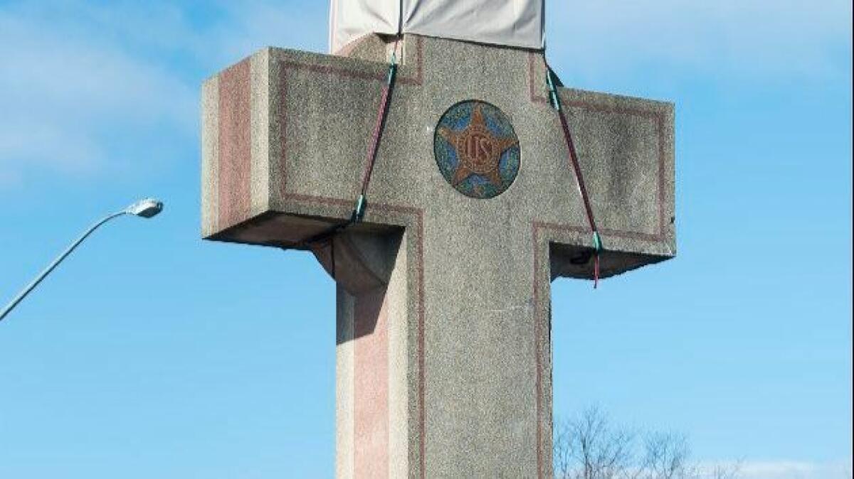 The 40-foot so-called Peace Cross in Bladensburg, Md., is dedicated to World War I soldiers.