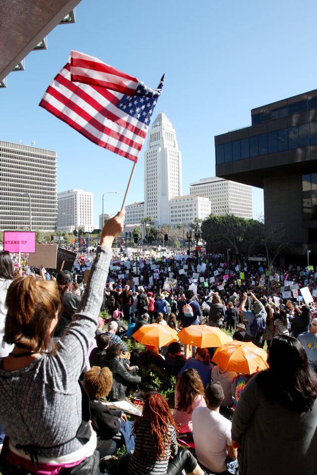 Photo Gallery: More than half million people attend the Women's March LA in downtown Los Angeles