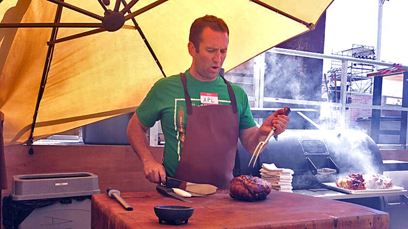 Adam Perry Lang returns to the "Jimmy Kimmel Live!" backlot with more BBQ.