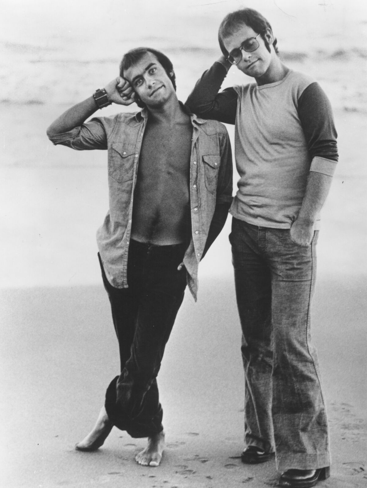 Lyricist Bernie Taupin and Elton John circa 1972.