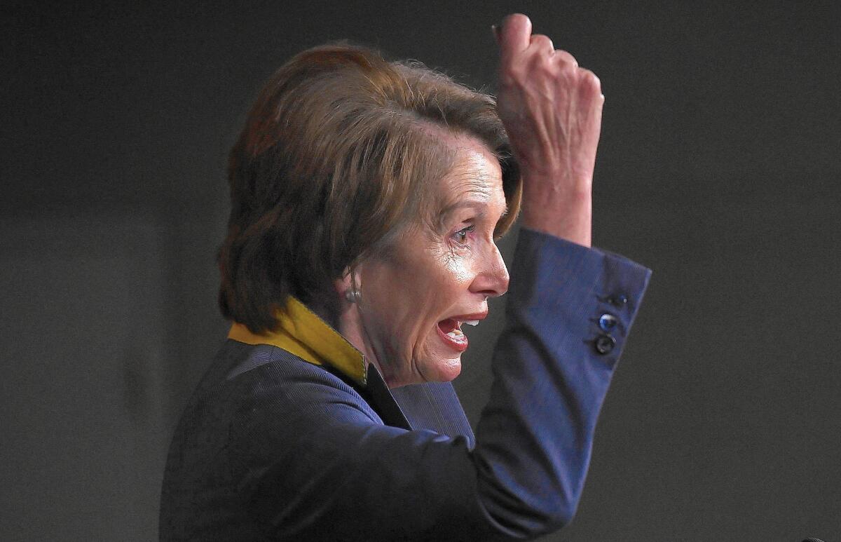 California's Nancy Pelosi has won a unanimous vote to continue as House Democratic leader despite talk that the party needs a leadership shake-up.