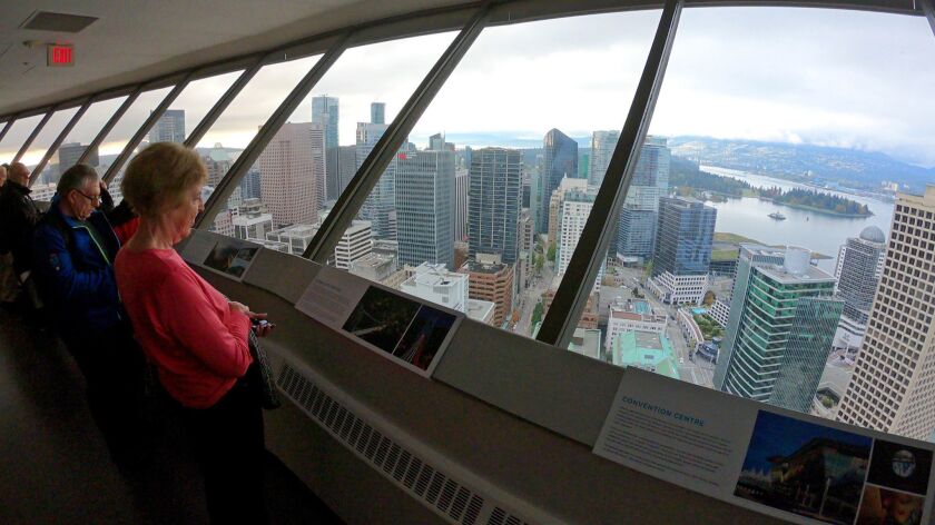 VANCOUVER, CANADA - 360 degree views are available at Vancouver Lookout in downtown Vancouver. The o