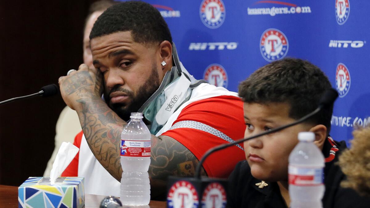 Tearful Prince Fielder ends his career - Los Angeles Times