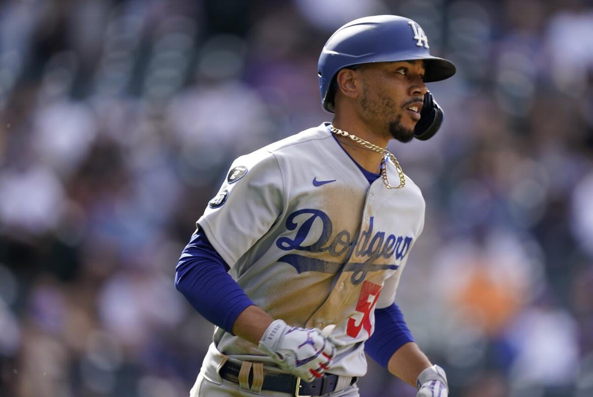 Dodgers right fielder Mookie Betts will not start against the Seattle Mariners on Tuesday.