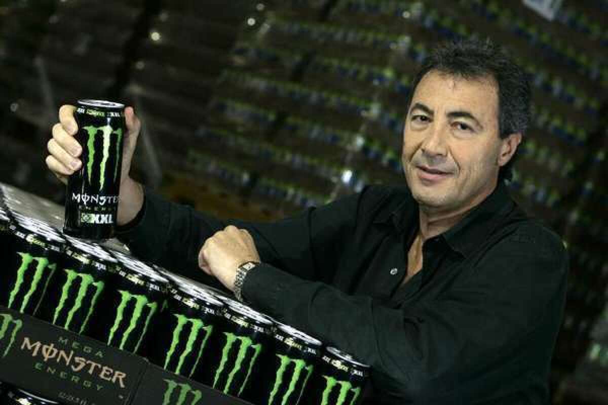 Monster Beverage Chairman Rodney Sacks at the company's warehouse in Corona.