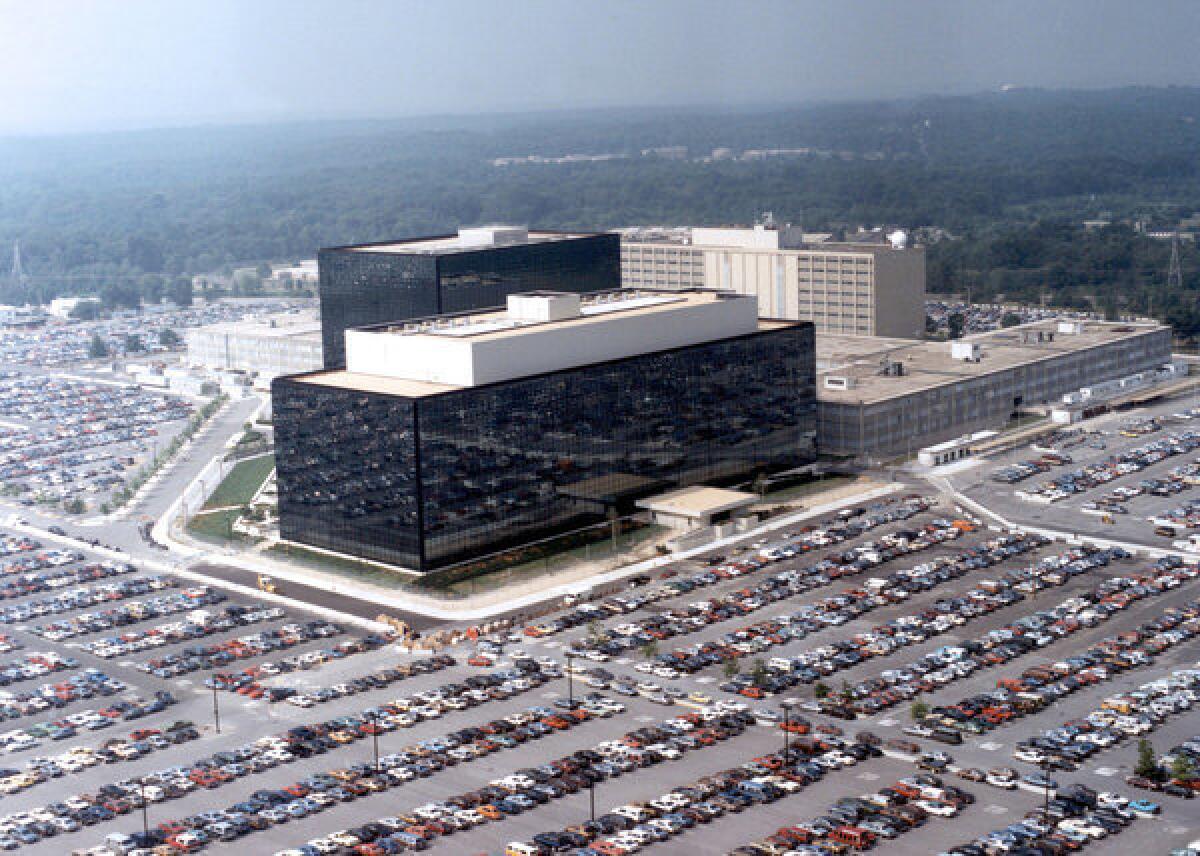 This undated photo provided by the National Security Agency shows its headquarters in Ft. Meade, Md.