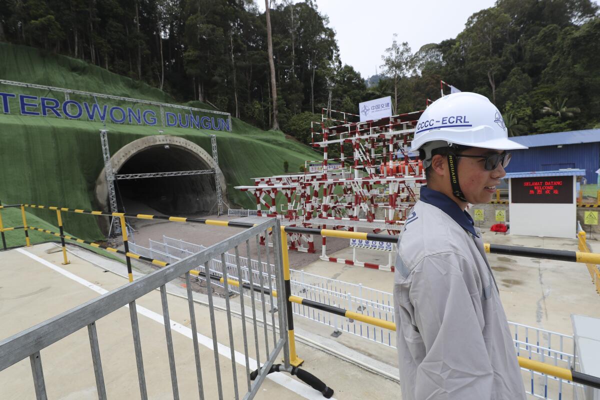 Construction on a railway line connecting eastern and western Malaysia resumed in July 2019 after China agreed to reduce the project cost by one-third.