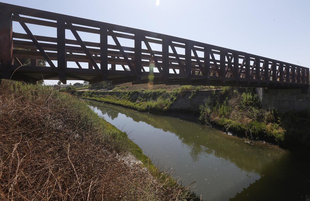 The Bayview Trail Bridge will be replaced with one that spans the width of the channel.