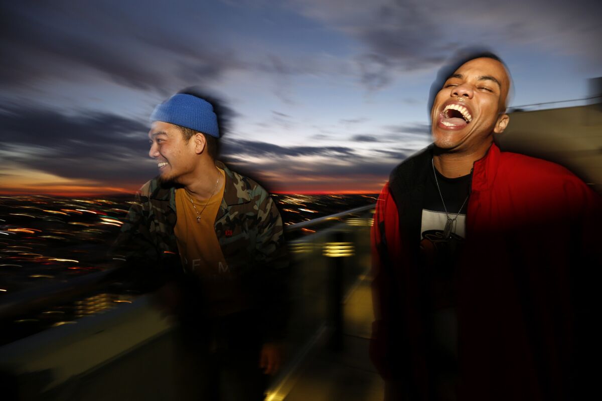 "He knows how to fuse [genres] naturally without sounding corny ... He finally found the sound," says Jonathan Park, left, on his friend Brandon Paak Anderson.