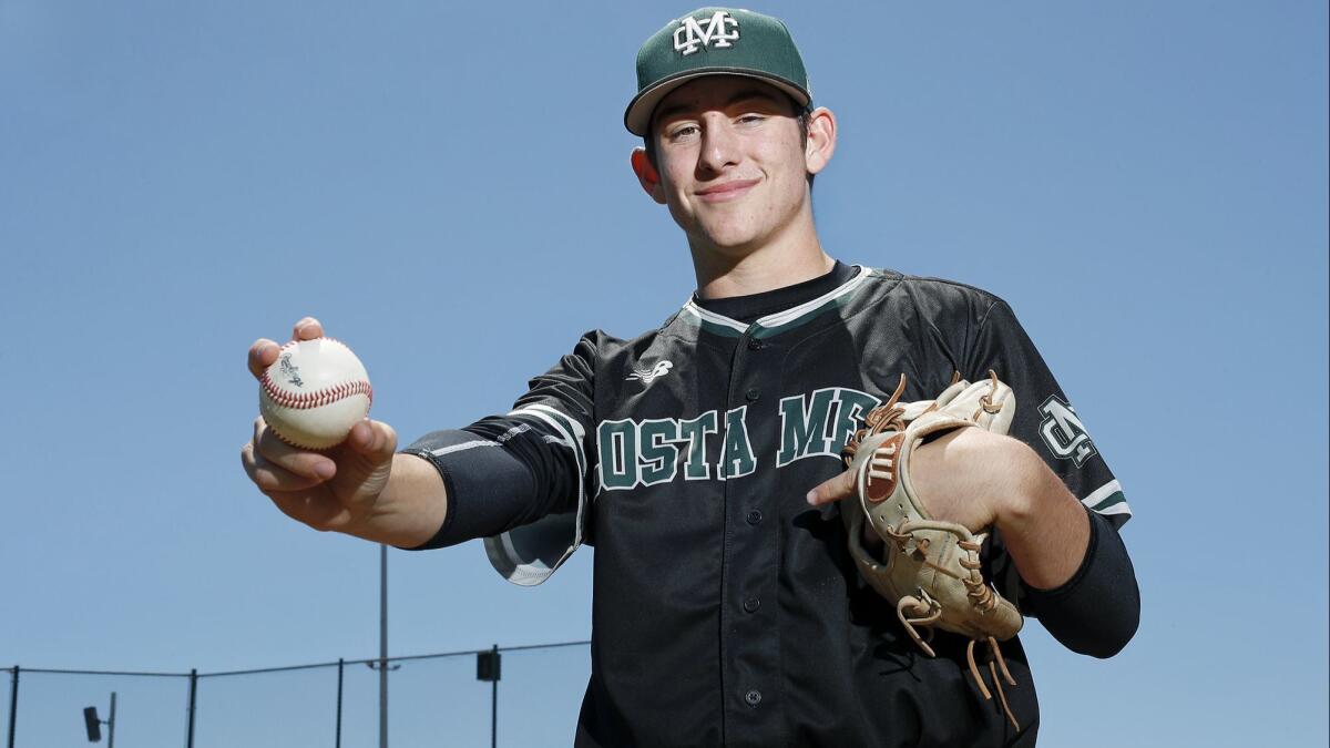 Costa Mesa senior Cameron Chapman helped lead Costa Mesa to the CIF Southern Section Division 6 baseball title game.