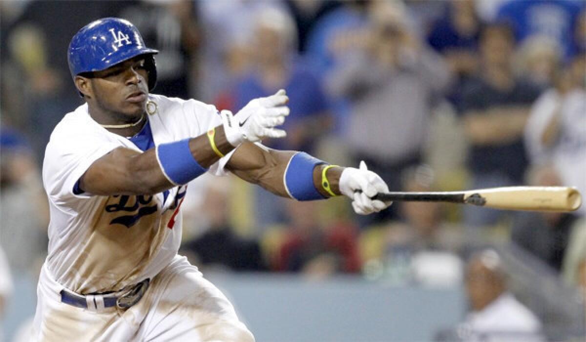 Rookie outfielder Yasiel Puig is hitting .427 with seven home runs and 16 runs batted-in for the Dodgers in 23 games.