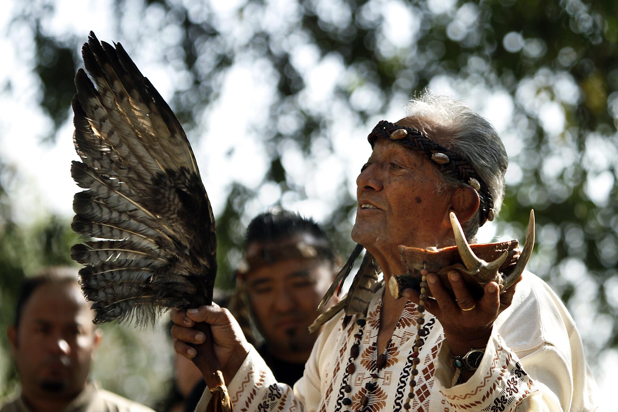 Ernest Perez Salas Tautimies, the late spiritual leader of the Gabriele?o Band of Mission Indians