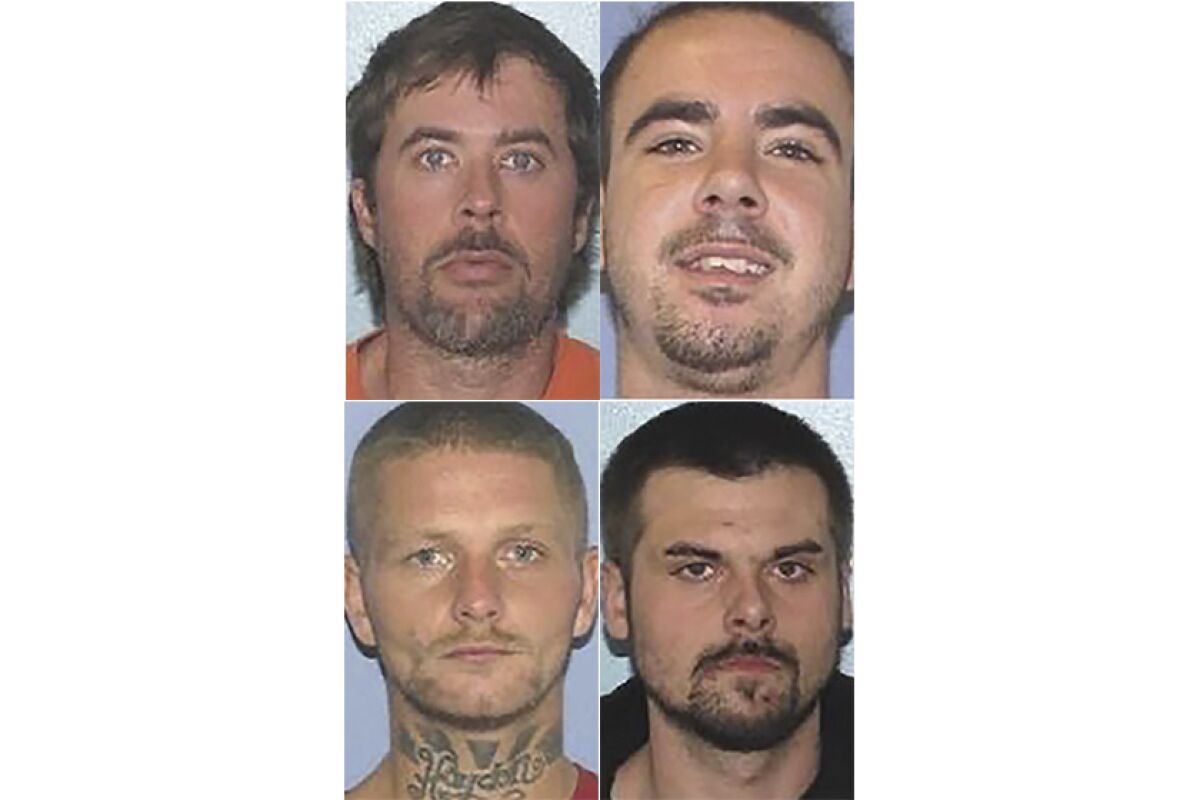 Mugshots of four inmates