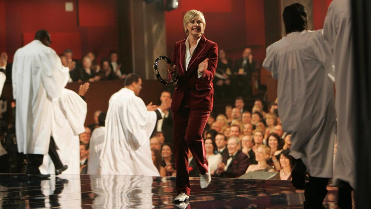 Ellen DeGeneres at the 79th Annual Academy Awards on Feb. 25, 2007, at the Kodak Theatre.