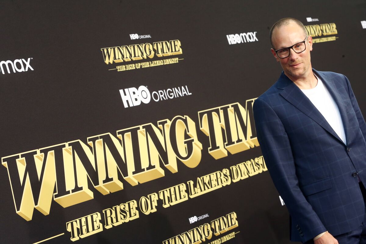 Author Jeff Pearlman attends the premiere of HBO's "Winning Time: The Rise Of The Lakers Dynasty."