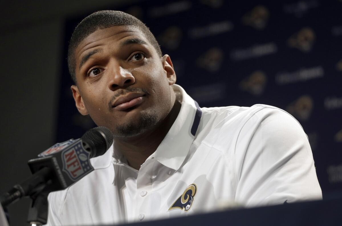 Michael Sam became the first openly gay player drafted into the NFL on Saturday when the St. Louis Rams used a seventh-round draft pick on the defensive end out of Missouri.