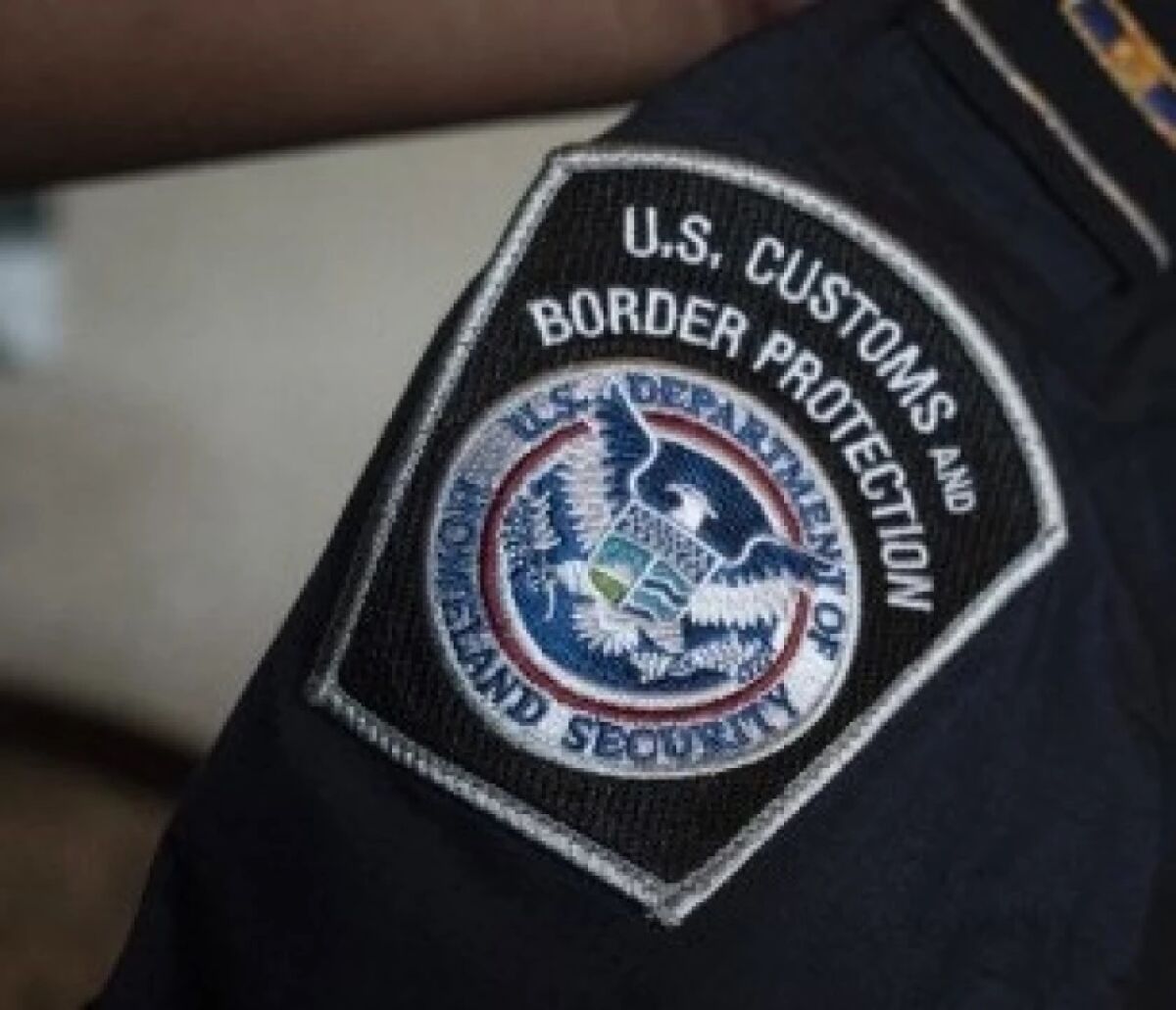 U.S. Customs and Border Protection patch on uniform