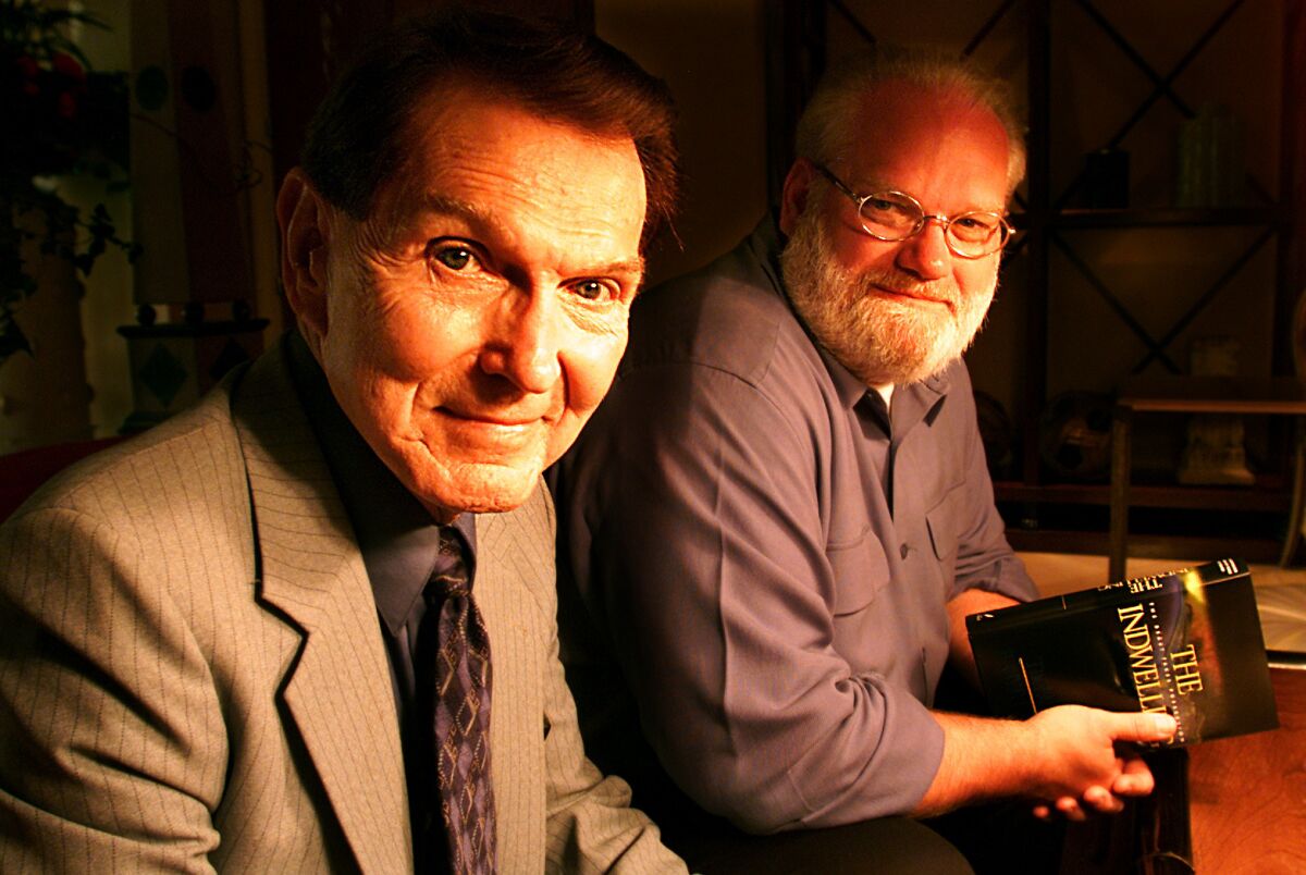 Tim LaHaye, left, and Jerry Jenkins co–authored the "Left Behind" series