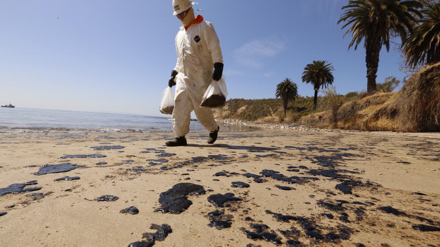 Oil spill on Santa Barbara County coast