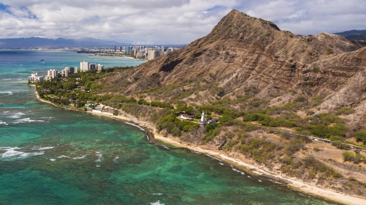 Diamond Head Lighthouse provides plenty of photo opportunities at the base of the dormant volcano.