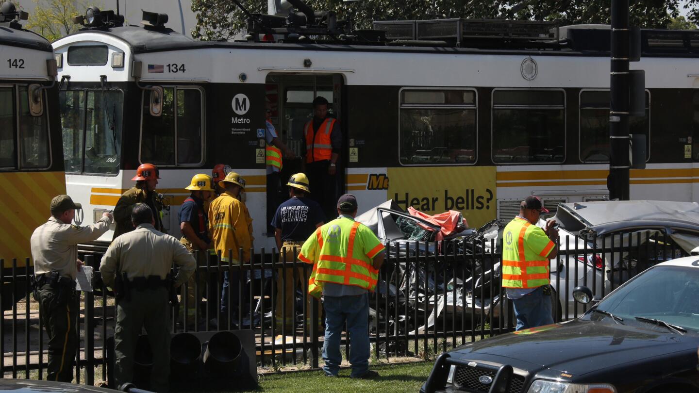 Expo Line train vs. car crash