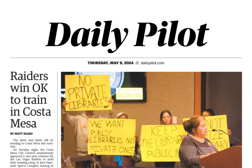 Front page of the Daily Pilot e-newspaper for Thursday, May 9, 2024.