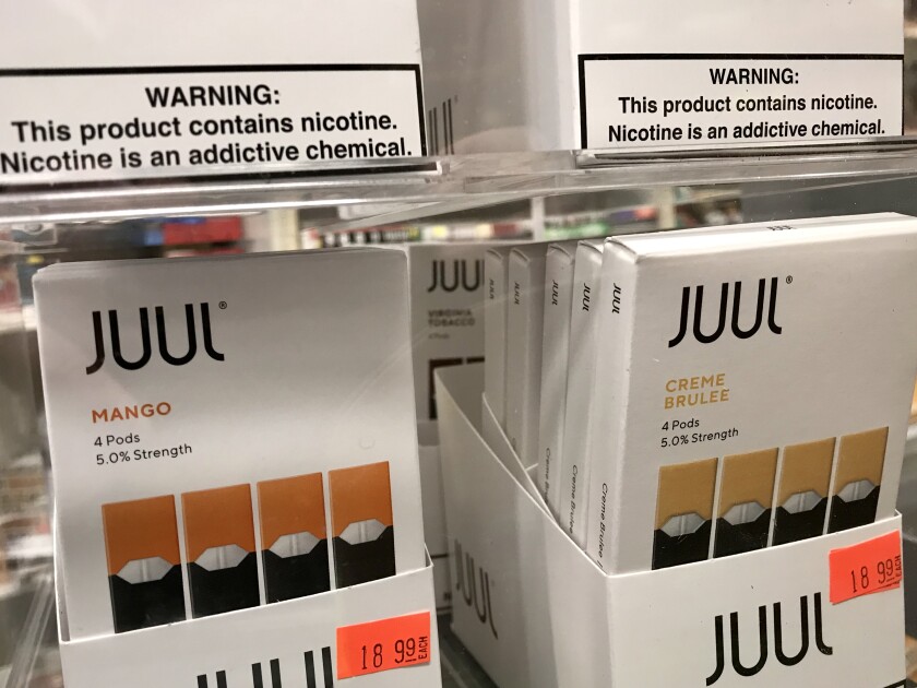 Juul chose to stop selling mango, creme, fruit and cucumber flavors for electronic cigarettes as it tries to weather political backlash.