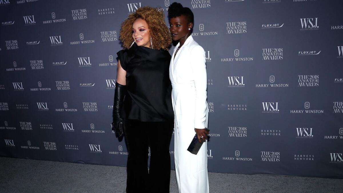 Ruth Carter and Lupita Nyong'o attend the WSJ Magazine 2018 Innovator Awards in New York City.