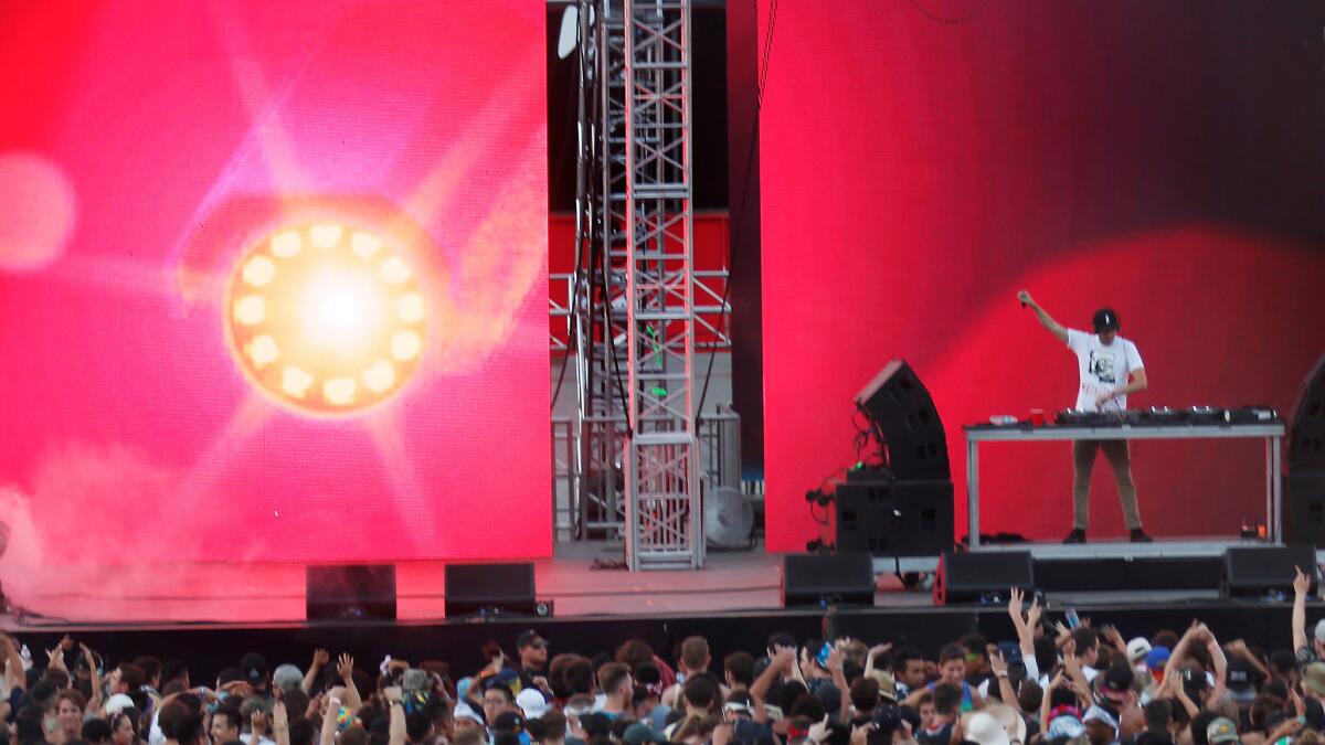 The second day of the Hard Summer rave at the Auto Club Speedway in Fontana on Sunday.