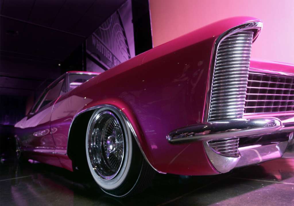 With its hidden headlights and unusual lines, the 1965 Buick Riviera was considered one of the most innovative American car designs. This one was re-imagined as a lowrider and was shown at the Petersen Automotive Museum in Los Angeles in 2007.
