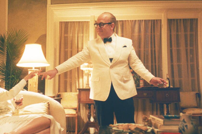 FX’s FEUD: Capote Vs. The Swans "Pilot" Pictured: (l-r) Naomi Wats as Barbara "Babe" Paley, Tom Hollander as Truman Capote