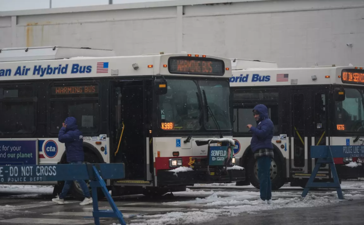 Autobuses de la Autoridad de Tránsito de Chicago. (Erin Hooley / Associated Press)