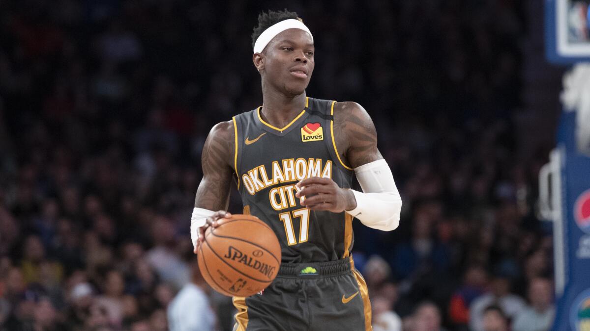 Dennis Schr?der brings the ball up court for the Thunder last season.