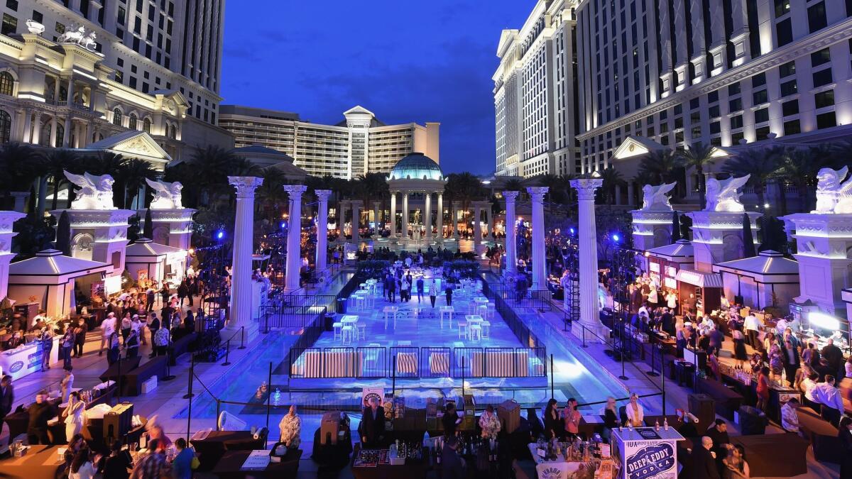 Each May, roughly 2,500 fans of fine food swell into the pool complex at Caesars Palace for the Grand Tasting, the signature event of the Vegas Uncork'd food festival.