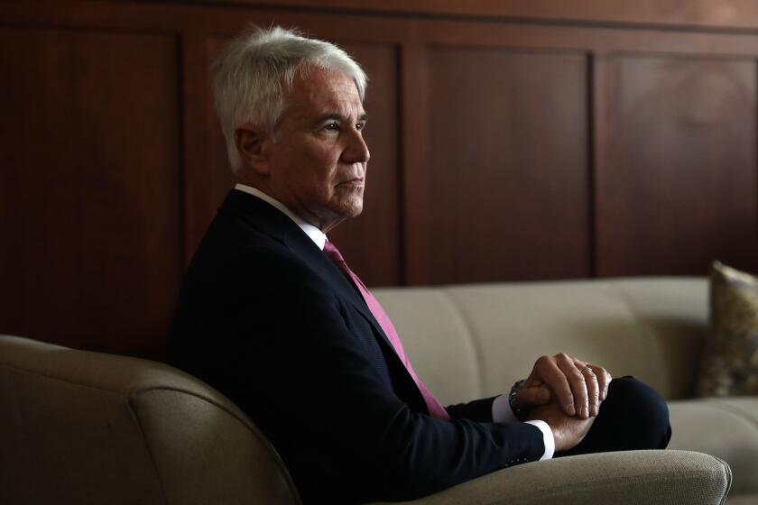 LOS ANGELES-CA-FEBRUARY 24, 2022: Los Angeles County District Attorney George Gascon is photographed at his office in downtown Los Angeles on Thursday, February 24, 2022. (Christina House / Los Angeles Times)