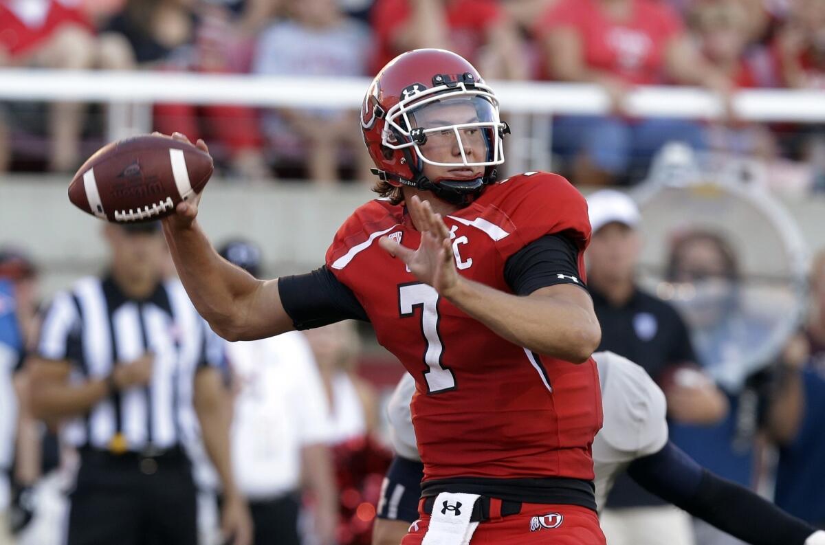 Utah quarterback Travis Wilson was a teammate of late UCLA receiver Nick Pasquale at San Clemente High.