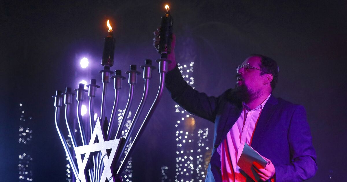 Photo gallery Menorah lighting at Liberty Station celebrates Hanukkah