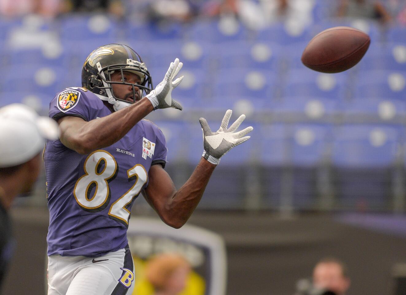 Torrey Smith at practice in 2013