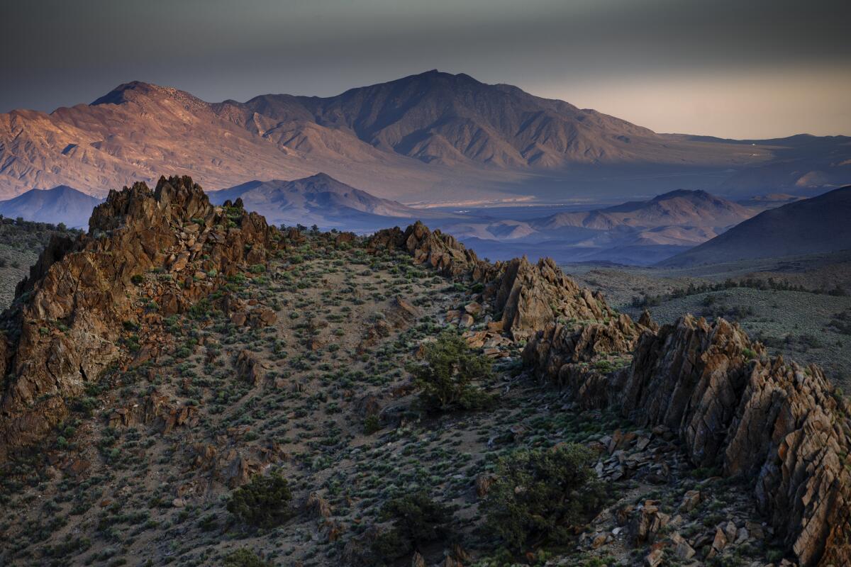 Conglomerate Mesa, located between the Eastern Sierra town of Lone Pine to the west and Death Valley National Park